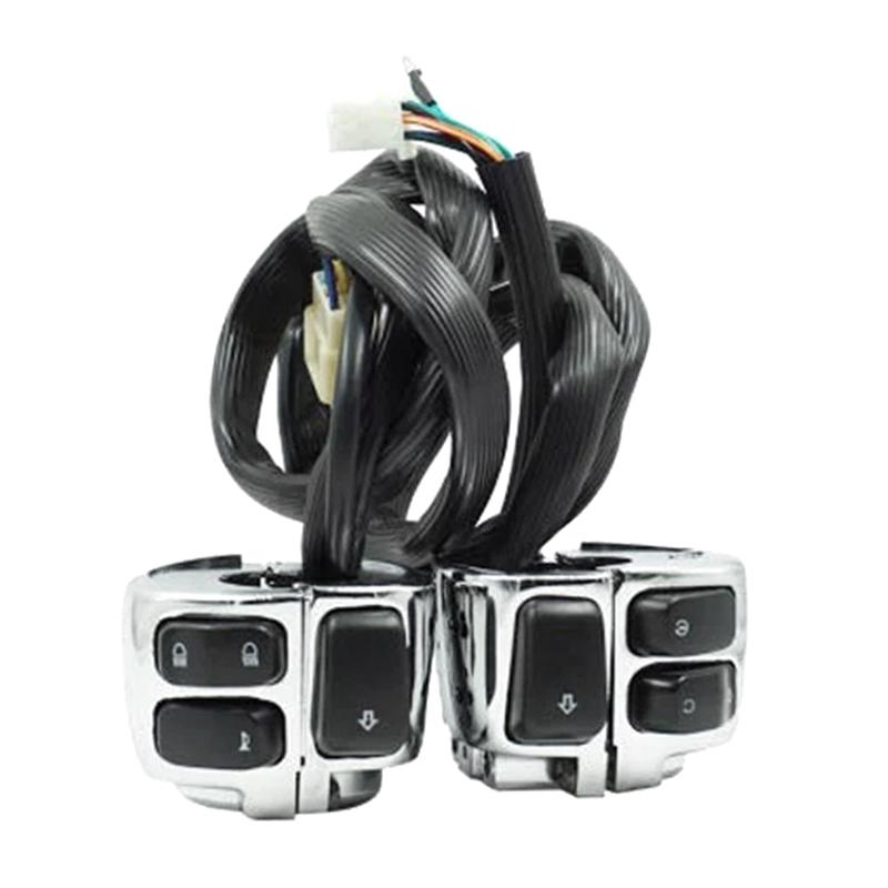 A51K-Motorcycle 1Inch 25Mm Handlebar Control Switch Harness Horn Turn Signal Light Switch For Sportster Dyna Softail