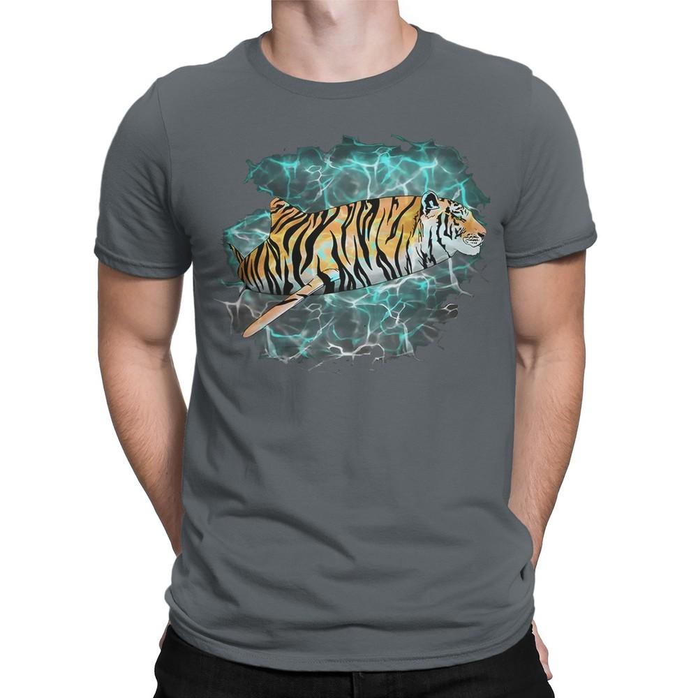 Tiger Shark Cats Animals Cute Funny Pun Humor Mens Womens TShirts Top