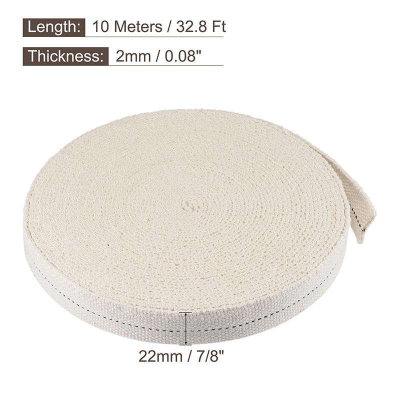 Uxcell 10 Meter Kerosene Lamp Wick Braided Cotton Oil Lamp Wick Core Wick Flat Cotton For Oil Lamp Lighting Lantern Making