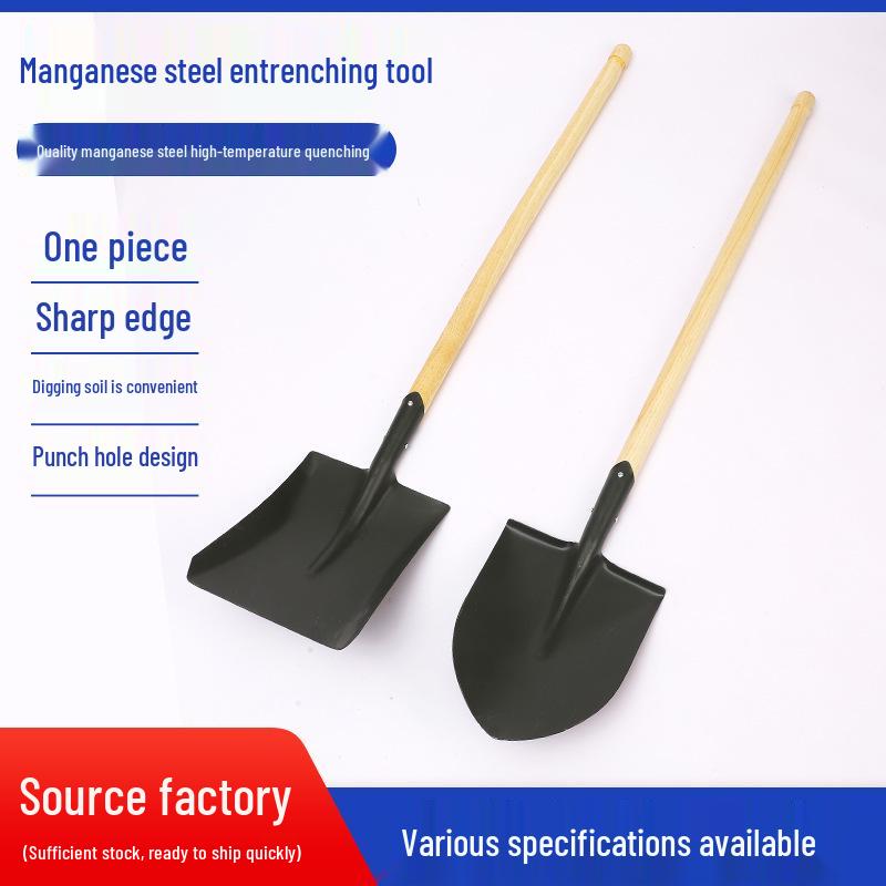 Red-Handled Manganese Steel Multi-Purpose Shovel for Outdoor Use