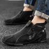 Foreign Trade Winter Men's Large Size Shoes Men's Casual Fashion High-top Leather Shoes Octopus Webbing Luminous 2025