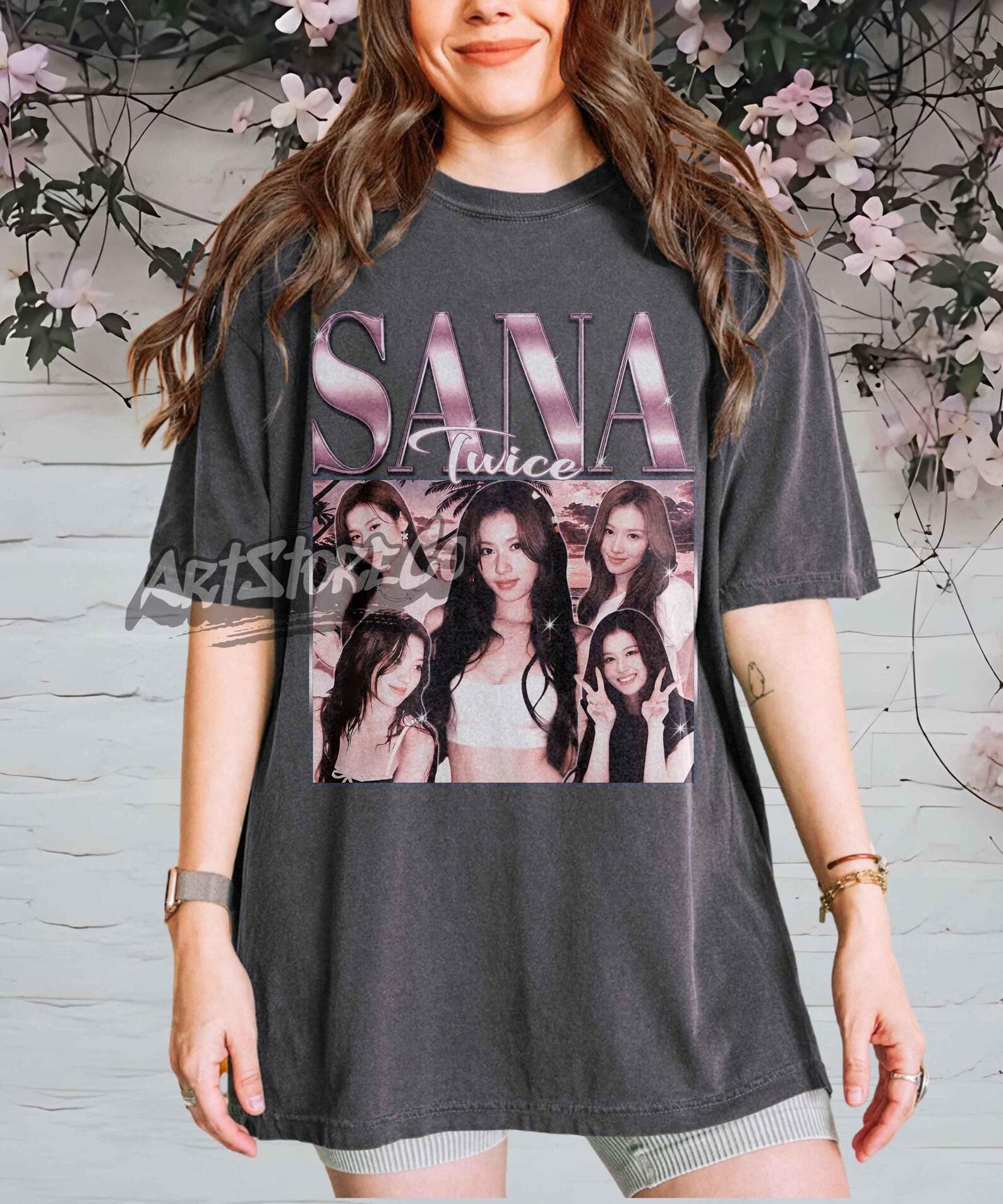 Sana Retro Vintage T-Shirt, Kpop Fan Apparel 3XL