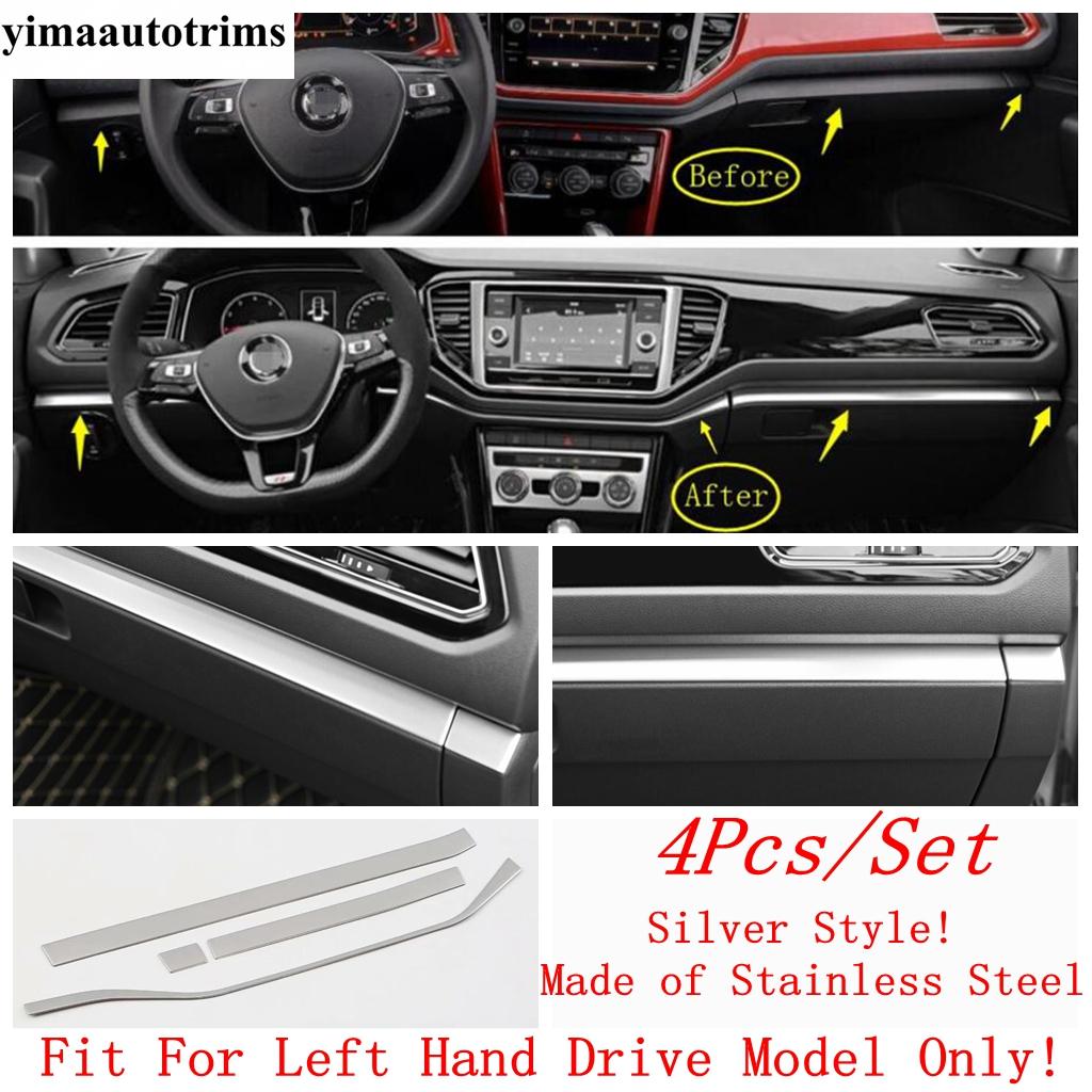 Dashboard Central Control Panel Strip Air AC Vent Cover Trim For Volkswagen T-Roc T Roc 2018 - 2025 Car Accessories Interior Kit