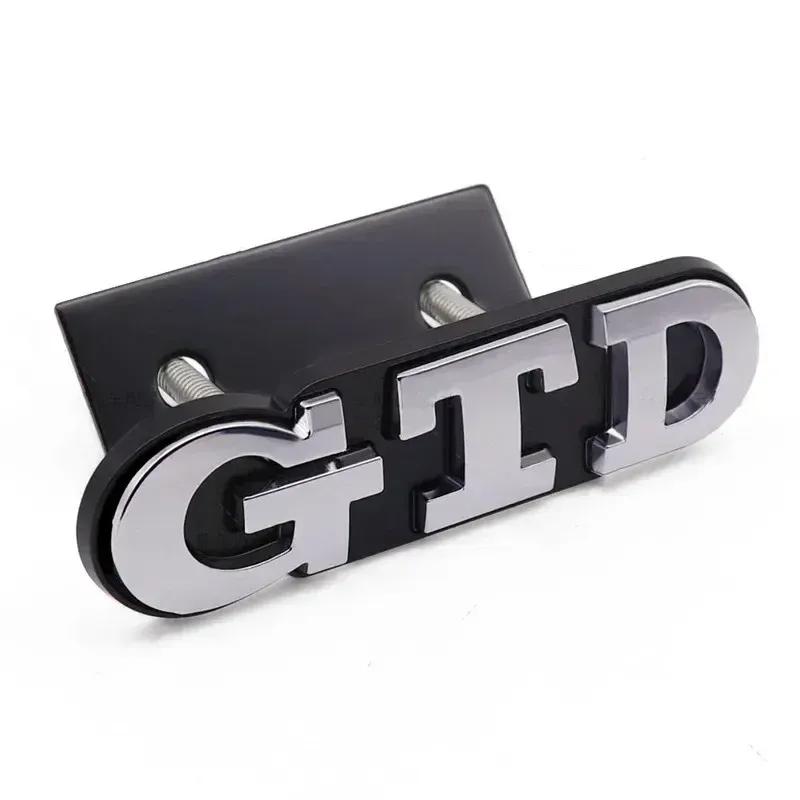 3D Metal Car Front Grill GTD Logo Rear Trunk Sticker Emblem Badge For Volkswagen VW Golf 4 5 6 7 7 MK4 MK5 MK6 MK7 MK8