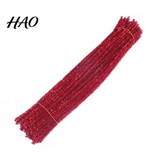 Children's Crafts Chenille Stems 100Pcs Glitter Flexible Bendable Plush Tinsel Kids Educational DIY Craft Supplies Toys Crafting Pipe Cleaners