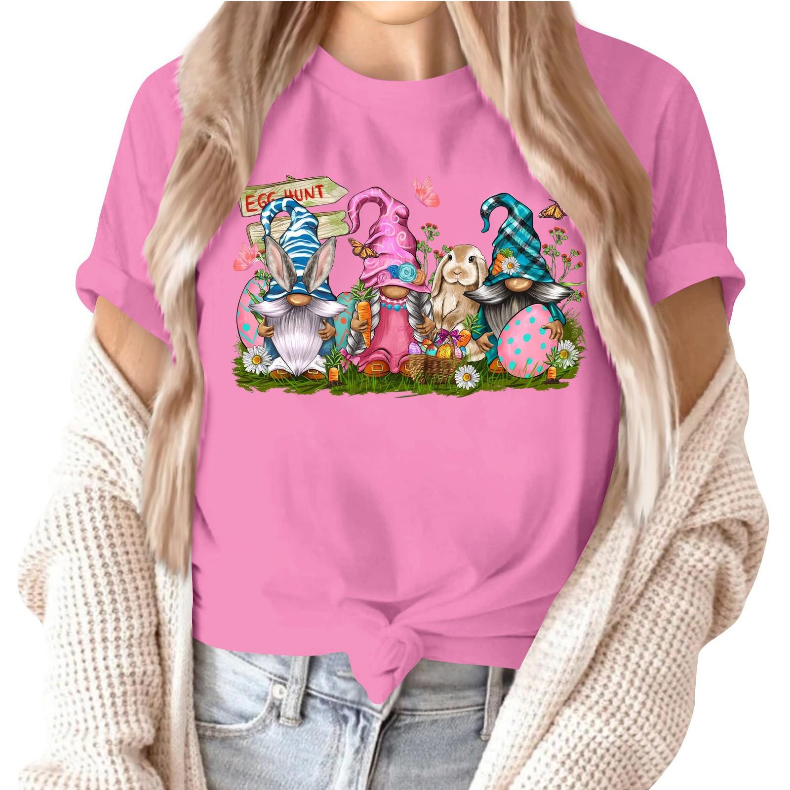 

Женский топ с коротким рукавом и принтом на шее XL