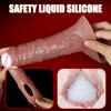 Penis Ring Cock Sleeve Male Penis Enlarger Extender for Men Realistic Dildo Cock Ring Lock the Sperm Male Penis Training Sex Toy