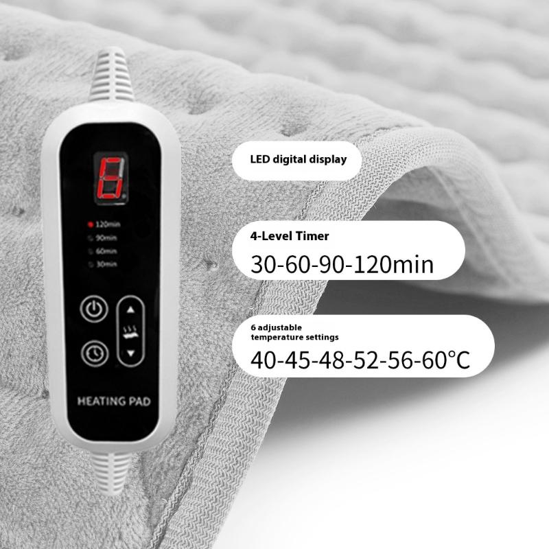 Digital Display Electric Blanket 230V Temperature Control Heating Pad With Crystal Soft Flannel For Back Shoulder Leg