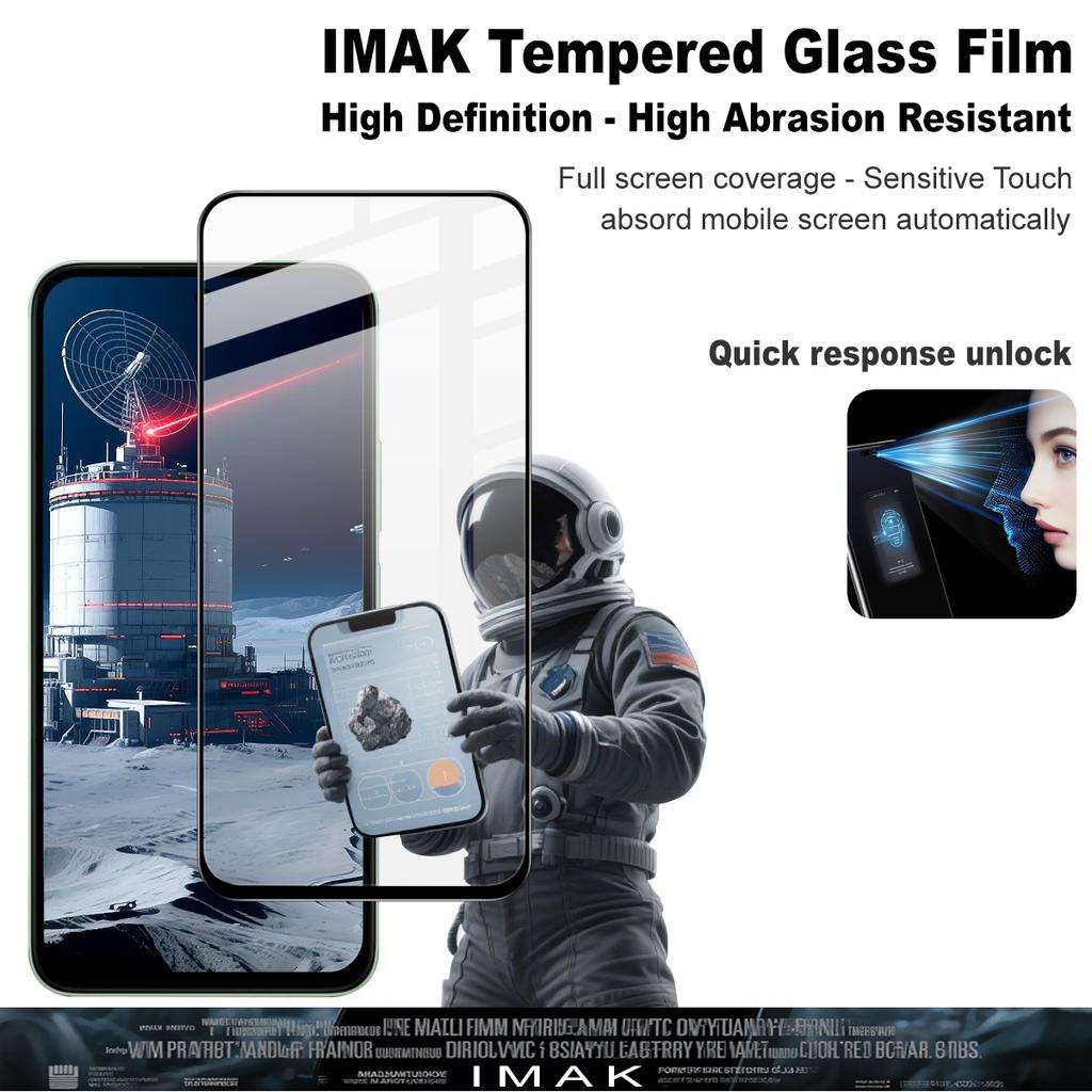 For Redmi 15 4G Glass IMAK Full Coverage Tempered Glass Film Pro+ Series 169mm