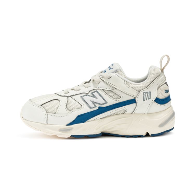 New Balance 878 K White Black Unisex Kids Lifestyle Sneakers PV878KSA 28.5