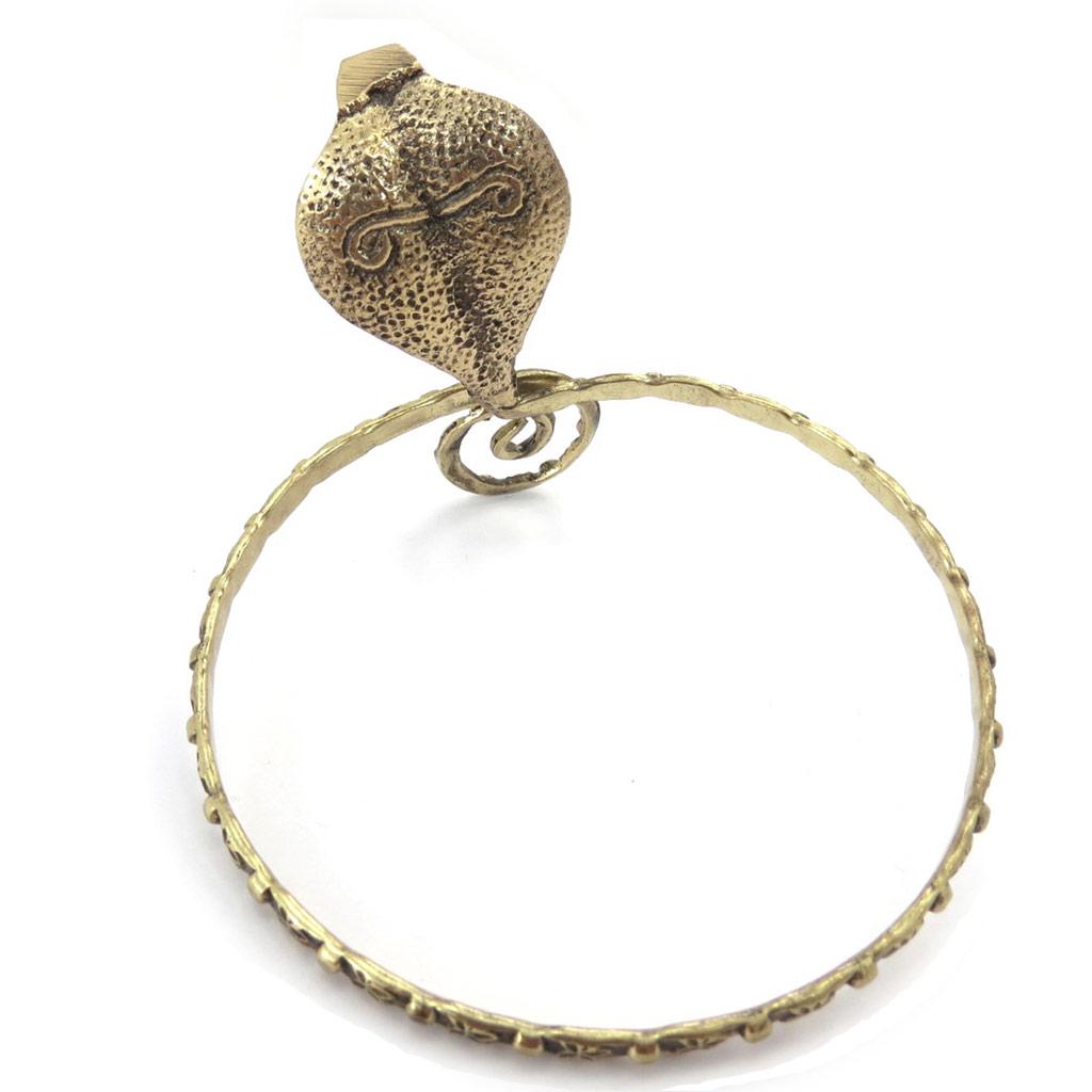 Les Trésors De Lily [K0278] - Golden 'Cobra' Designer Arm Bracelet