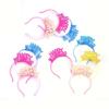Pack Of 10 Light Up New Year Headbands Photographic Headwear LED Glow Hair Bands Festival Hair Accessory for Kids