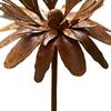 Rusty Outdoor Daisy Flower Metal Yard Stake, Rusted Iron Art Flower Garden Decoration, Weather-Resistant Garden Ornament for Lawn, Pathway, Patio, or