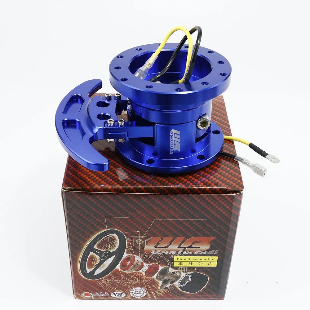 New High WORKS BELL GTC Tilt Racing Steering Wheel Quick Release Hub Adapter Body Removable Snap Off Boss Kit синий