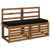2 piece bench cushion SOEST 2 pcs. 100percent  Polyester Black