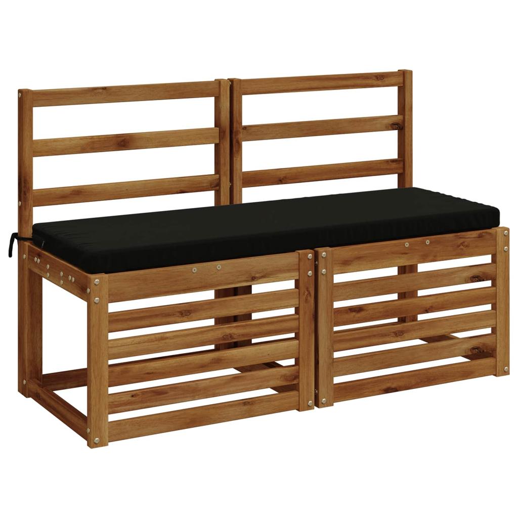 2 piece bench cushion SOEST 2 pcs. 100percent Polyester Black