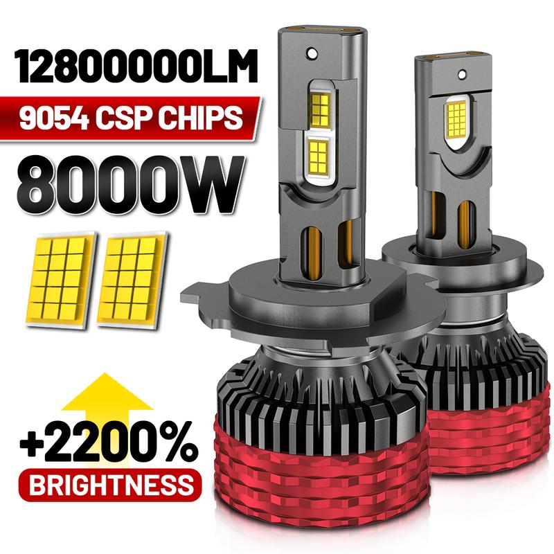 8000W 12800000LM H7 H4 Led Headlight 9054 CSP Canbus H1 H3 H11 9005 HB3 9006 HB4 9012 9007 H13 Turbo Lamp Car Led Headlamp 12V