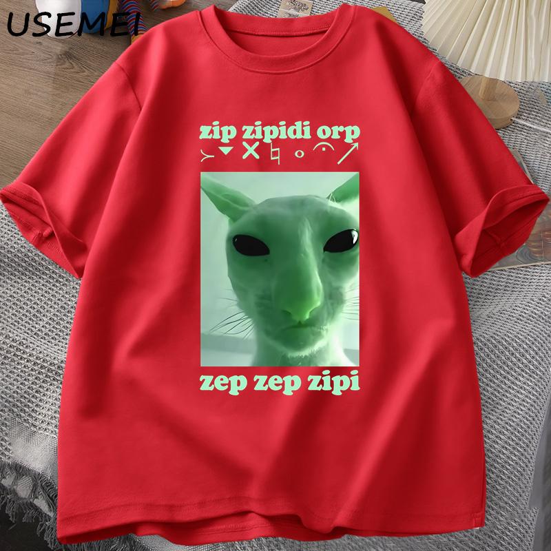 

Funny Alien Cat Dank Meme T Shirt for Unisex Women Brainrot Tshirt Stupid Cringe Tshirt Harajuku Unisexs Oversized Cotton Tees XL