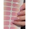 Naakt Semi-uitgeharde Gel Nail Wraps Sticker Langdurige Uv Led Lamp Franse Nagel Decal Omber Nagel Waterdicht Semi-uitgehard Sticke 16tips