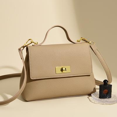 Urban Simple Ladies' Handbag Fashionable Crossbody Single Shoulder Bag with Lychee Pattern