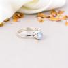 Rainbow Moonstone 925 Sterling Silver Round Gemstone Boho Style Cat Ring Handmade Ring For Women