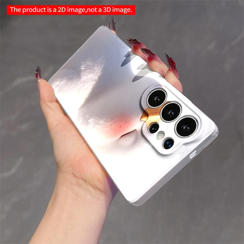 2DFlat Samsung phone case Cute Duck with Rosy Cheeks Phone Case Applicable to Galaxy S23 S24 S25ULTRA S26 A12 A14 A15 A16 A54 A55