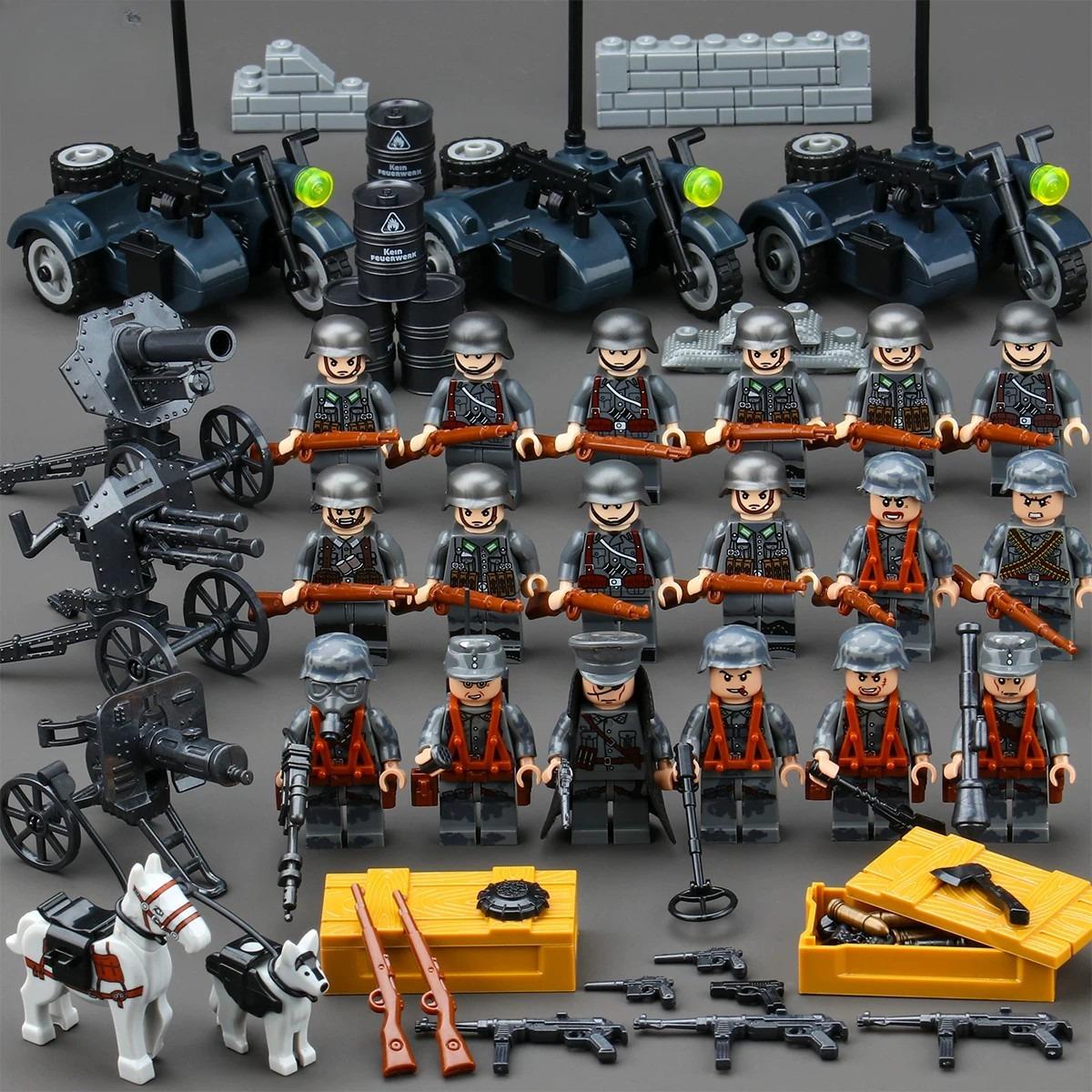 Mini plastmasas rotaļlieta Saliekami konstruktori Militārā