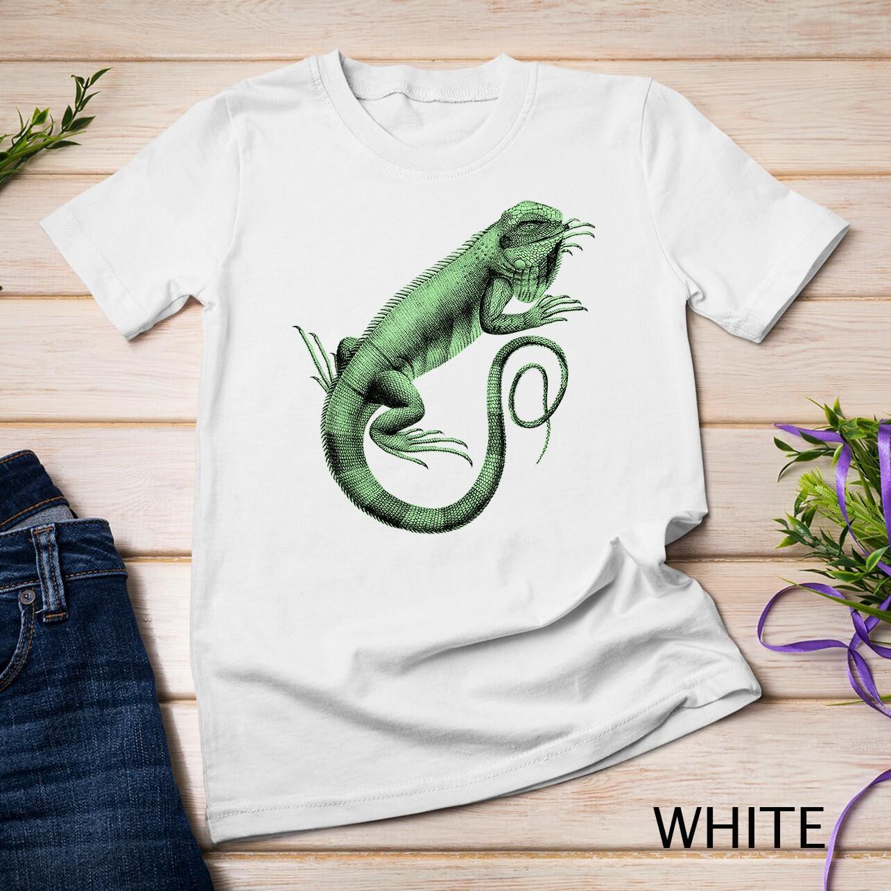 Iguana Lizard Reptile Leguan Green Pet Animal Herpetologist Unisex T-Shirt Mens Womens Tees Top S