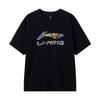 Casual Fashion Logo Loose Round Neck Short Sleeve T-Shirt Men Tops Black AHSW843-1