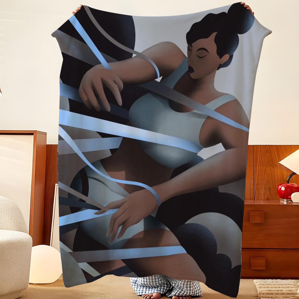 Artist S-Soren S-Selleslagh Throw Flannel Throw Blanket, Lightweight Cozy, Durable Washable Cute Cool