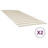 VidaXL Lattes de rechange pour sommier avec 34 lattes 2 pcs 100x200 cm, cadre de lit, sommier, Latte de rechange pour 3203722