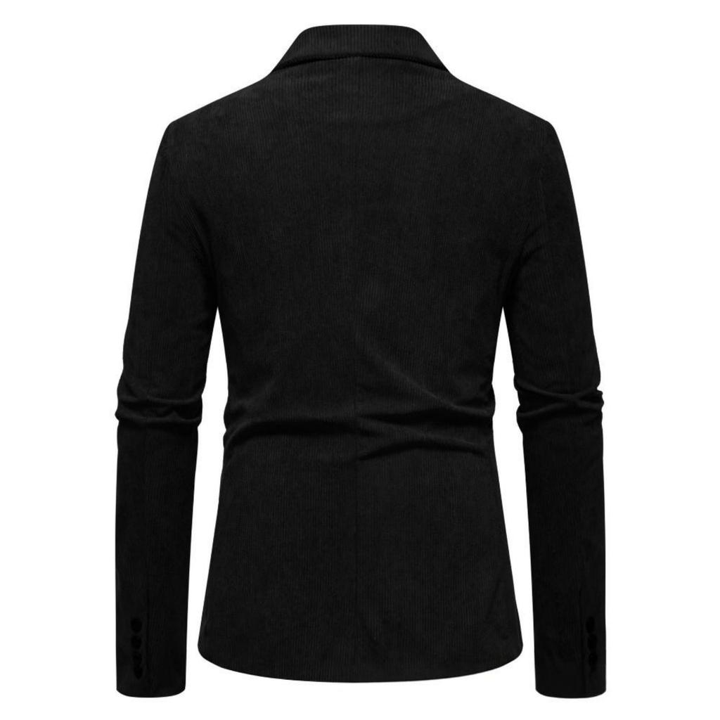 Men's Fashionable And Casual British High-quality Corduroy Single-breasted Solid Color Suit Jacket