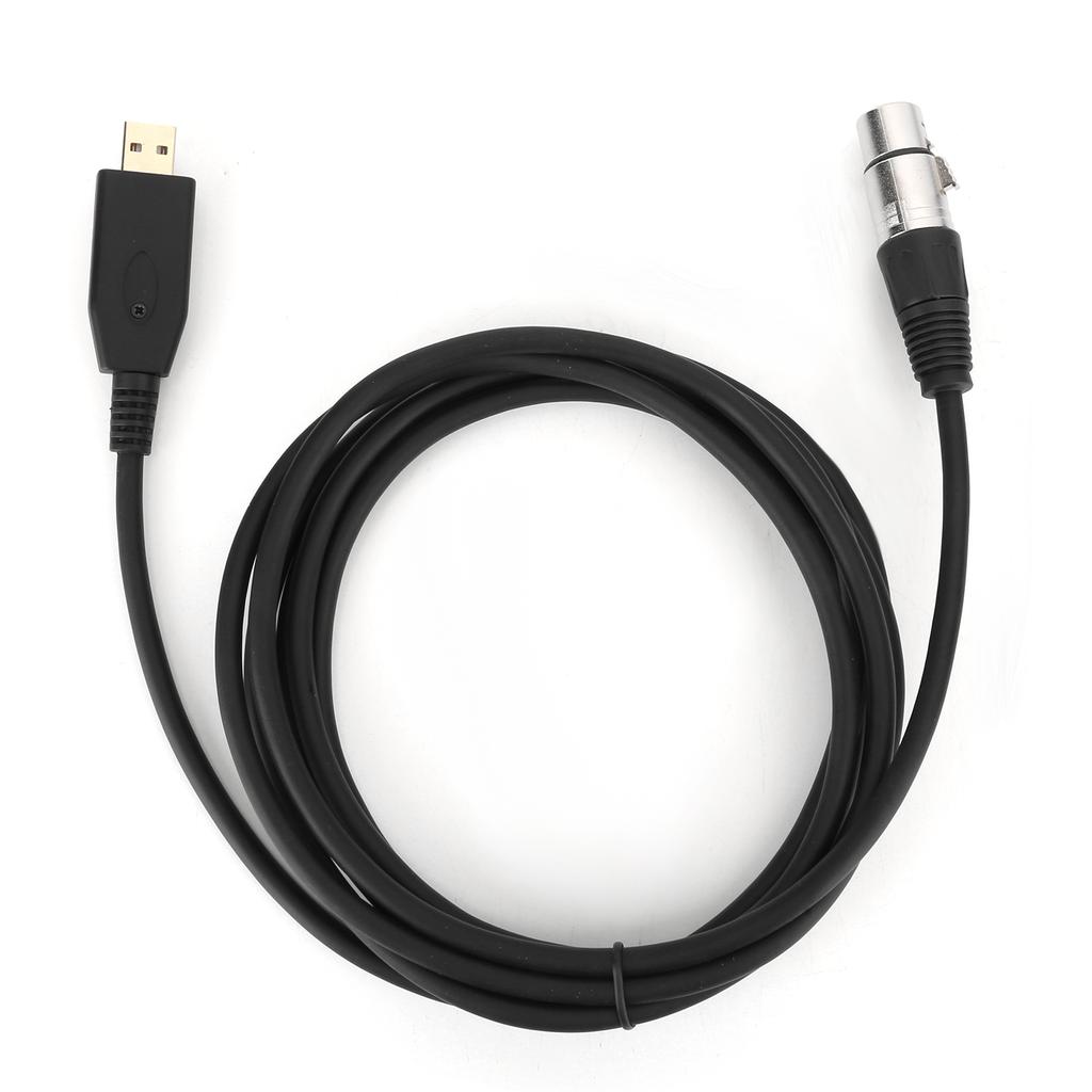Profesionální USB samec na XLR samice Mikrofonový propojovací kabel USB MIC kabel Příslušenství 200cm