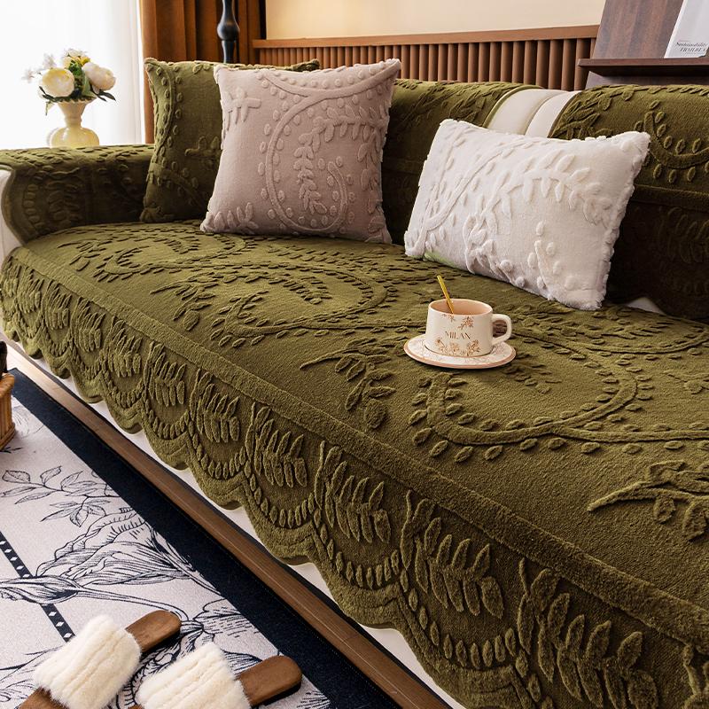 Short Plush Sofa Cover Living Room Winter Warm Couch Towel Home Decoration Anti-Slip Armchairs Seat Cover Sofa Cushion Slipcover