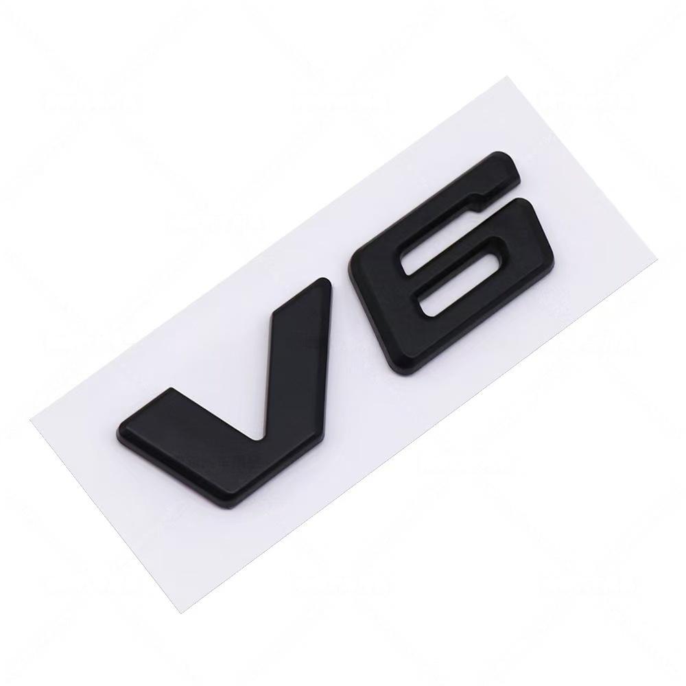 3D ABS V6 V8 Badge Sticker Side Fender Rear Trunk Emblem Decal