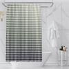 Creative Simple Digital Print Shower Curtain Waterproof Polyester Bathroom Curtain