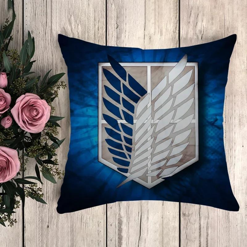 Anime Pillow Attack On Titan Cushion Covers for Bed Pillows Decorative Pillowcases  Fall Decor Pilow Cases Pillowcase