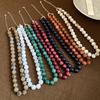 Smudging Round Beads Necklace Acrylic Collarbone Chain New Choker Necklace  Gifts