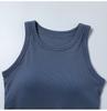Women's Seamless Sleeveless Vest with Built-in Bra - No Underwire, Slimming Fit