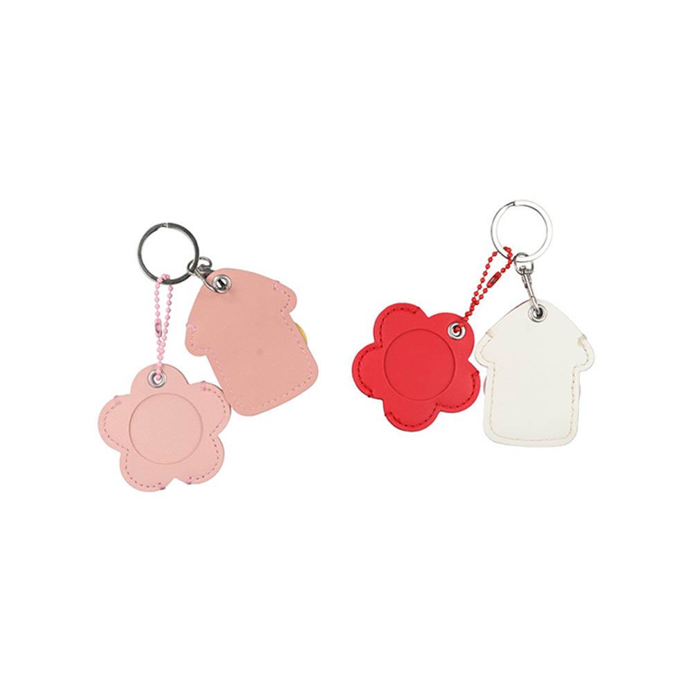 Creative Flower Keychain Protective Case Flower Key Cover Cap Funny PU Key Case Couple