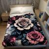 Vintage Rosen Spritzer Flanell Decke Warm Weich Halloween Weihnachten Sofa Warm Gemütlich Dekoratives Dekor Geschenk für Alle Jahreszeiten