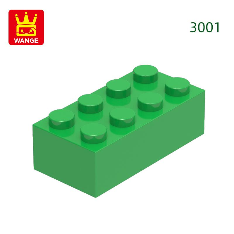 Non-Toxic 40Pcs/Lot 3001 2X4 High 8-Hole Building Block Moc Colorful Parts Compatible With Brick Diy Children Toy Assembly Gift Box