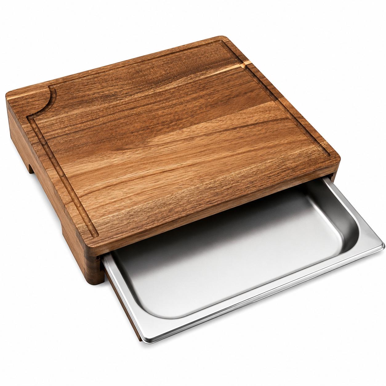 Multifunctional Solid Wood Cutting Board with
