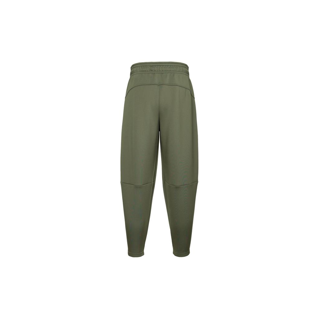 Nike Dri-Fit Solid High-Waisted Drawstring Cropped Knit Joggers Women Joggers Khaki-Green FB5429-325