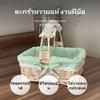 2Size Wicker Outdoor Meal Basket, Handwoven Storage Tote, Rustic Rectangular Organizer for Fruits,