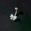 Anello Ombelico Fiore Farfalla in Acciaio Inossidabile Piercing Ombelico per Donne Ragazze Sexy Anello Piercing Ombelico Gioielli per il Corpo