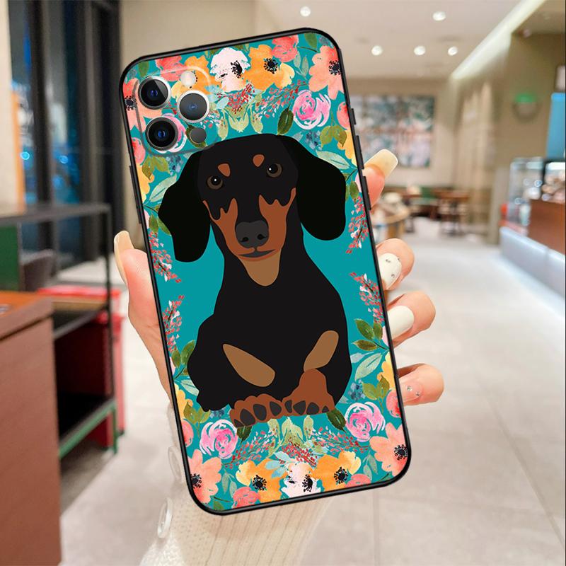 Dachshund Dog Animal Phone Case For iPhone 17 Air 16 15 13 11 12 14 Pro Max mini 15 16 Plus 16e Protective Cover