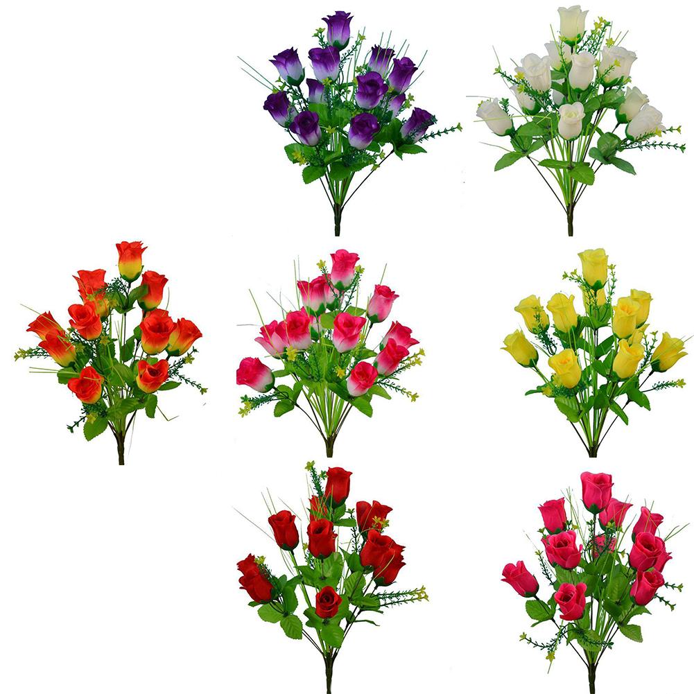 12 główek wspaniałych sztucznych pąków róż do dekoracji wnętrz i wesel