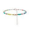 European and American simple fashion beach Bohemian style personality contrast color beaded ladies anklet