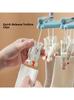 Plastic Sock Drying Rack Multi-Purpose Laundry Clamp Clothesline Holder Home Organization Bedroom Storage Rack for Socks